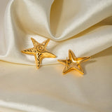 Stainless Steel Star Shape Earrings - Trendsi - Flyclothing LLC