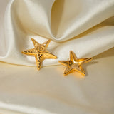 Stainless Steel Star Shape Earrings - Trendsi