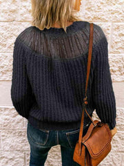 Round Neck Rib-Knit Sweater - Trendsi