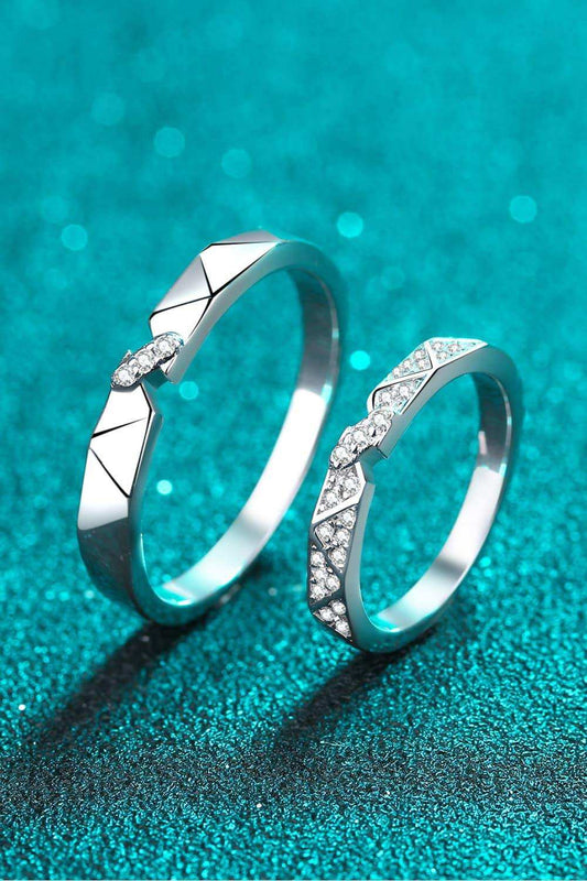Moissanite Minimalist Rhodium-Plated Ring - Trendsi - Flyclothing LLC