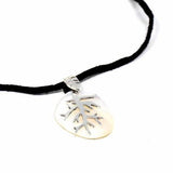 Pendant, Silver Branches on Mother of Pearl - Artisana