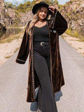 Plus Size Embroidery Open Front Long Sleeve Cardigan - Trendsi - Flyclothing LLC