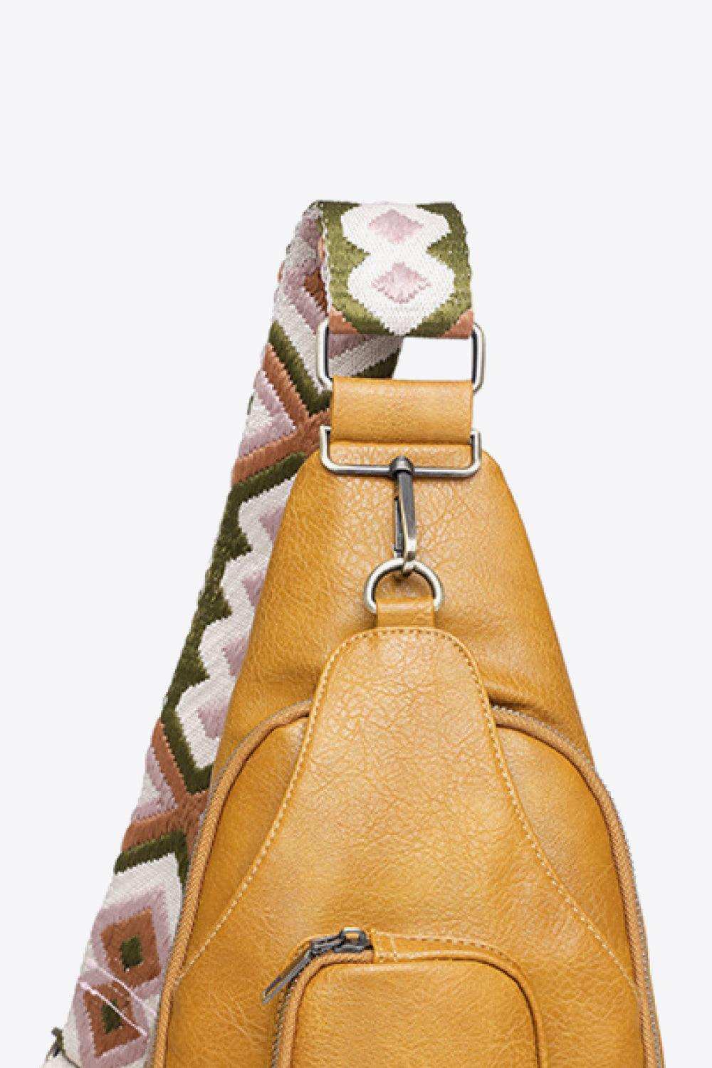 Take A Trip PU Leather Sling Bag - Trendsi - Flyclothing LLC