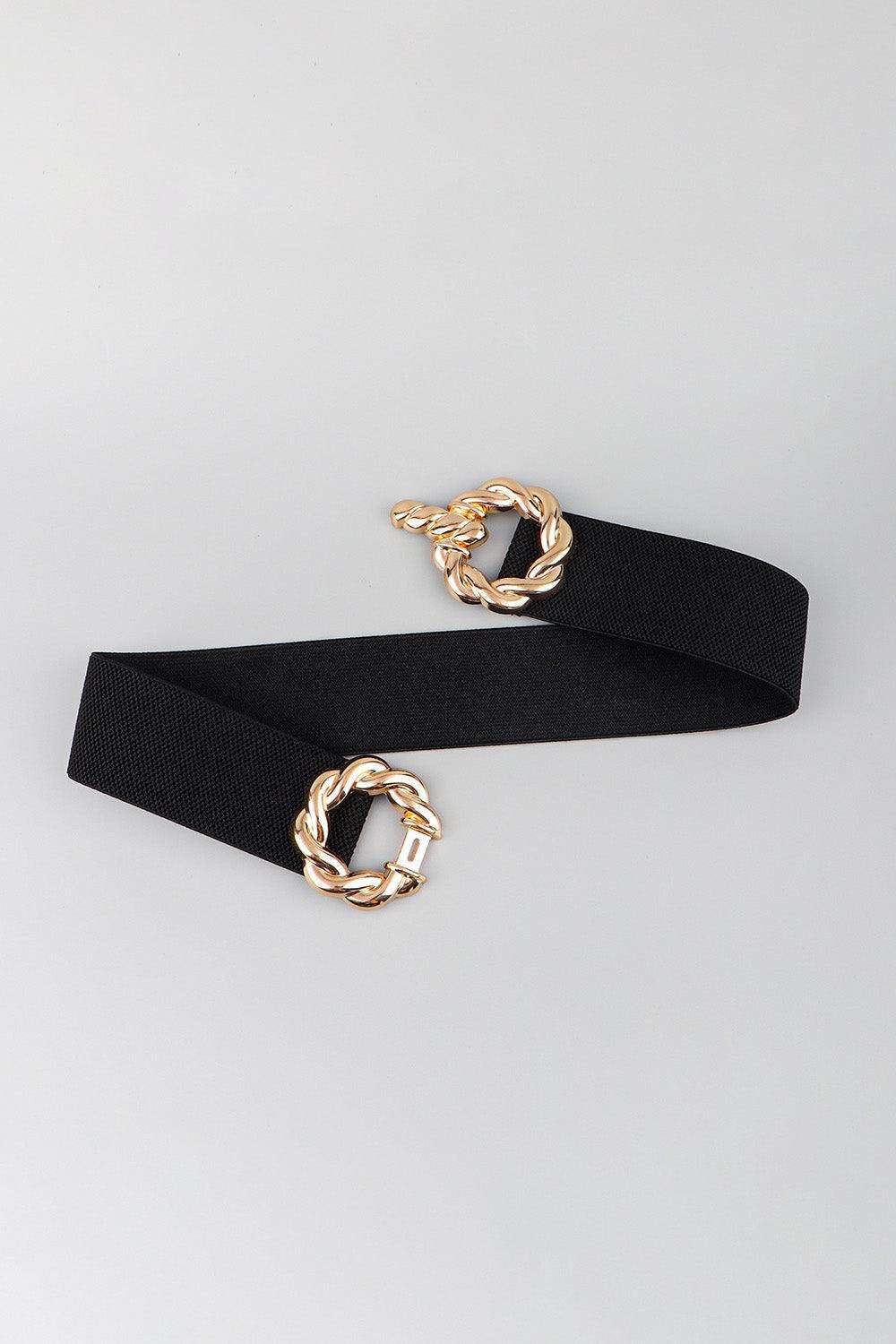Zinc Alloy Buckle Elastic Belt - Trendsi - Flyclothing LLC