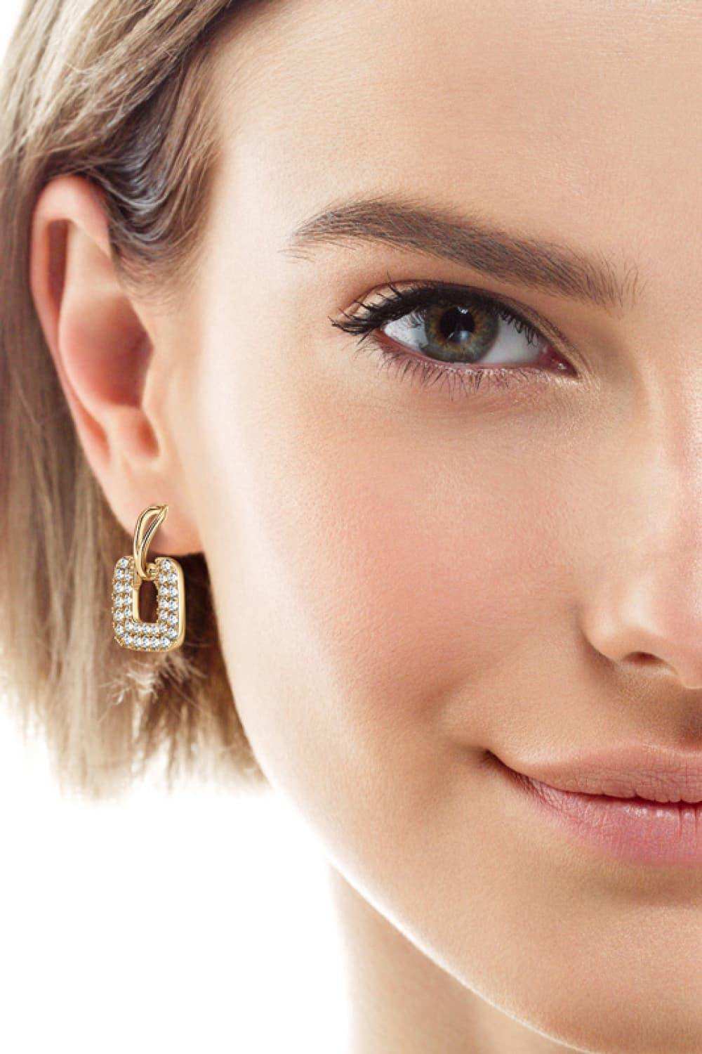 1.68 Carat Moissanite 925 Sterling Silver Drop Earrings - Trendsi - Flyclothing LLC