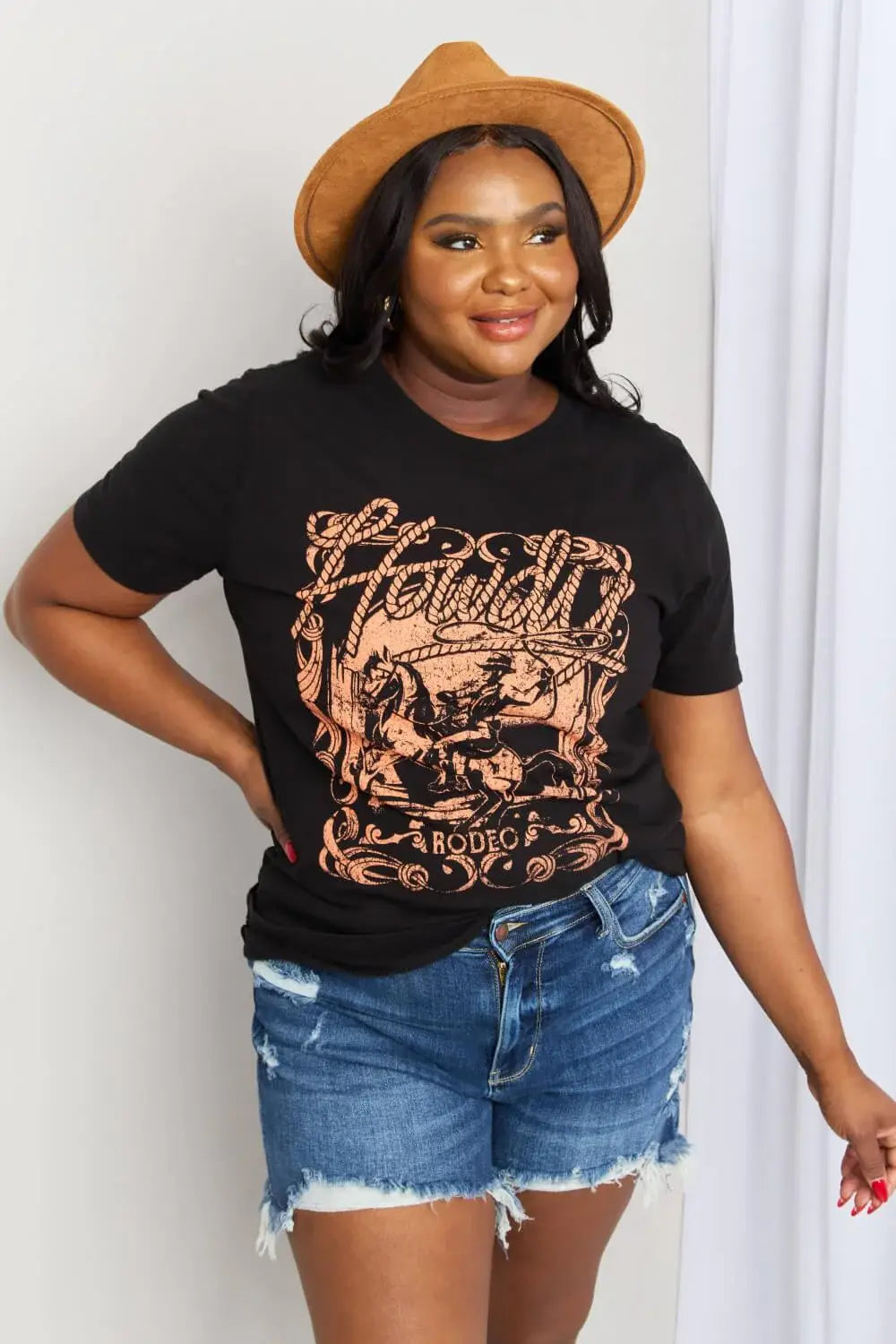 mineB Full Size Graphic Round Neck Tee - Trendsi - Flyclothing LLC