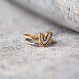 Heart Shape Irregular 925 Sterling Silver Ring - Trendsi