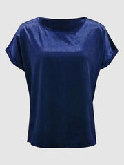 Round Neck Short Sleeve T-Shirt - Trendsi