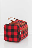 Printed Makeup Bag with Strap - Trendsi