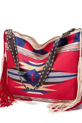 Geometric Canvas Tote Bag - Trendsi - Flyclothing LLC