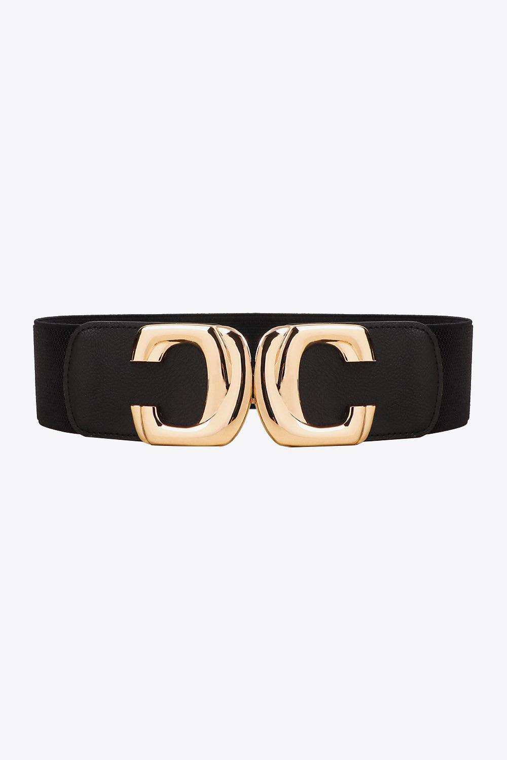 Zinc Alloy Buckle Elastic Wide Belt - Trendsi - Flyclothing LLC