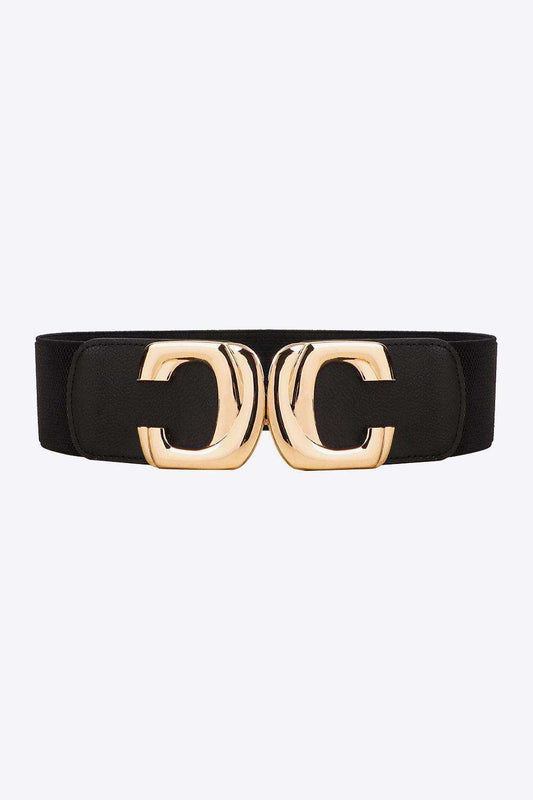Zinc Alloy Buckle Elastic Wide Belt - Trendsi - Flyclothing LLC