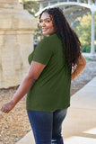 Basic Bae Full Size V-Neck Short Sleeve T-Shirt - Trendsi - Flyclothing LLC
