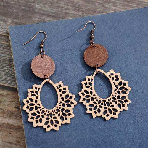 Geometric Cutout Dangle Earrings - Trendsi - Flyclothing LLC