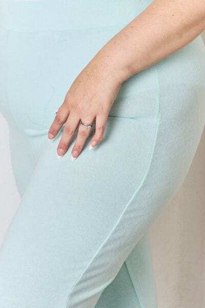 RISEN Full Size High Waist Ultra Soft Knit Flare Pants - Trendsi - Flyclothing LLC