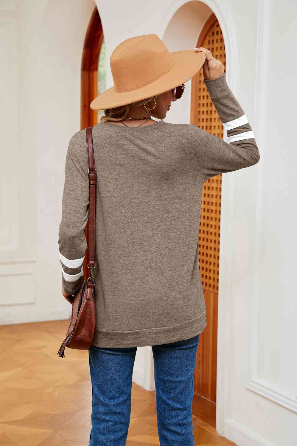 V-Neck Long Sleeve T-Shirt - Trendsi - Flyclothing LLC