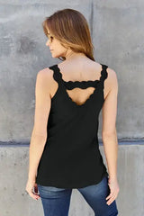 Basic Bae Full Size Lace Detail V-Neck Cutout Cami - Trendsi - Flyclothing LLC
