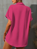 Button Up Collared Neck Shirt - Trendsi - Flyclothing LLC
