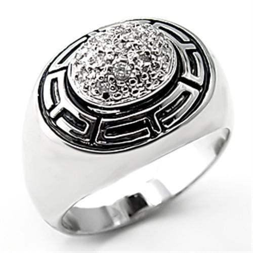 Alamode Rhodium 925 Sterling Silver Ring with AAA Grade CZ in Clear - Alamode - Flyclothing LLC