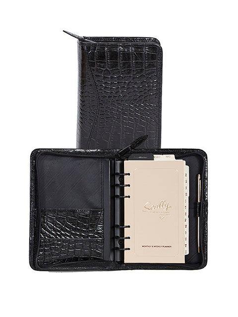 Scully BLACK 6 RING WEEKLY ORGANIZER - Scully Leather