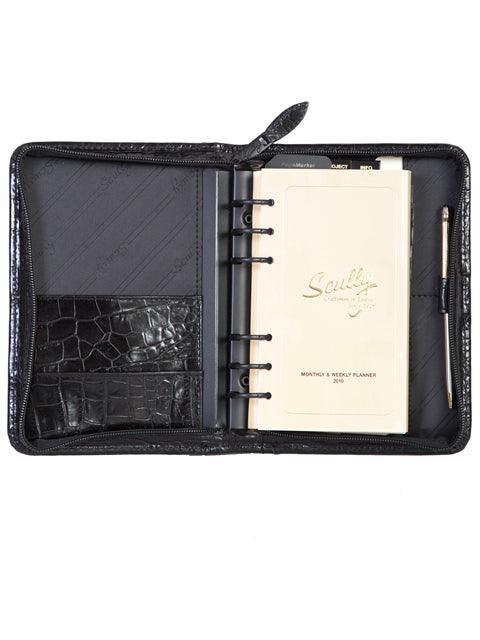 Scully BLACK 6 RING WEEKLY ORGANIZER - Scully Leather
