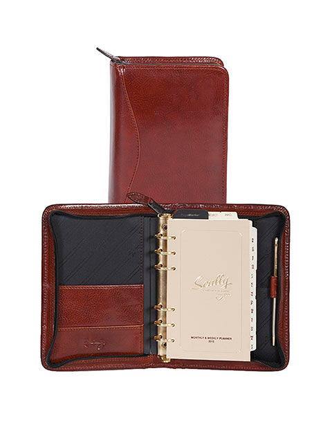 Scully MAHOGANY 6 RING WEEKLY ORGANIZER - Flyclothing LLC