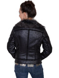 Scully BLACK LADIES STUDDED CUFF JACKET - Scully Leather