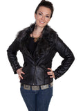 Scully BLACK LADIES STUDDED CUFF JACKET - Scully Leather