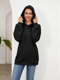 Raglan Sleeve Front Pocket Hoodie - Trendsi - Flyclothing LLC