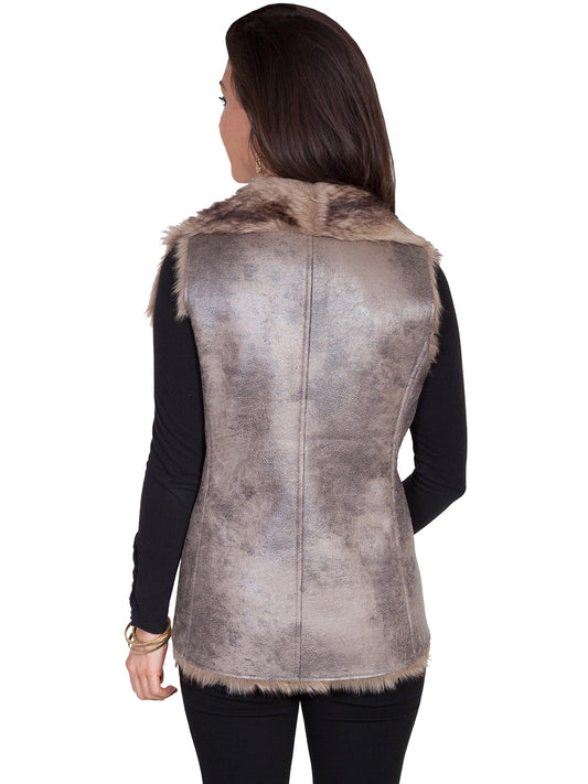 Scully Leather Brown Ladies Womens Vest - Flyclothing LLC