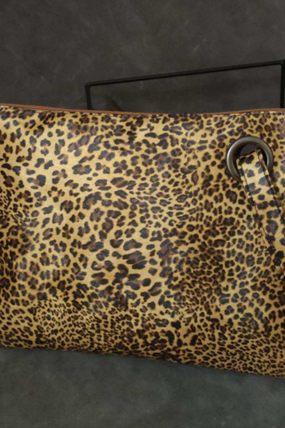 Leopard PU Leather Clutch - Trendsi - Flyclothing LLC