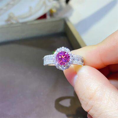 1 Carat Moissanite 925 Sterling Silver Ring - Trendsi