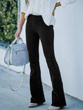 High Waist Bootcut Pants - Trendsi - Flyclothing LLC