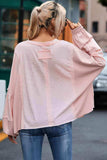 Exposed Seam Round Neck Top with Pocket - Trendsi - Flyclothing LLC