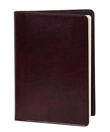 Scully Leather Bonded Leather Burgundy Ruled Manuscript - Scully Leather