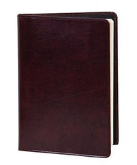 Scully Leather Bonded Leather Burgundy Ruled Manuscript - Scully Leather