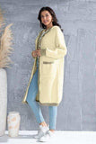 Button Up Contrast Trim Hooded Cardigan - Trendsi - Flyclothing LLC