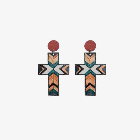 Cross Drop Earrings - Trendsi