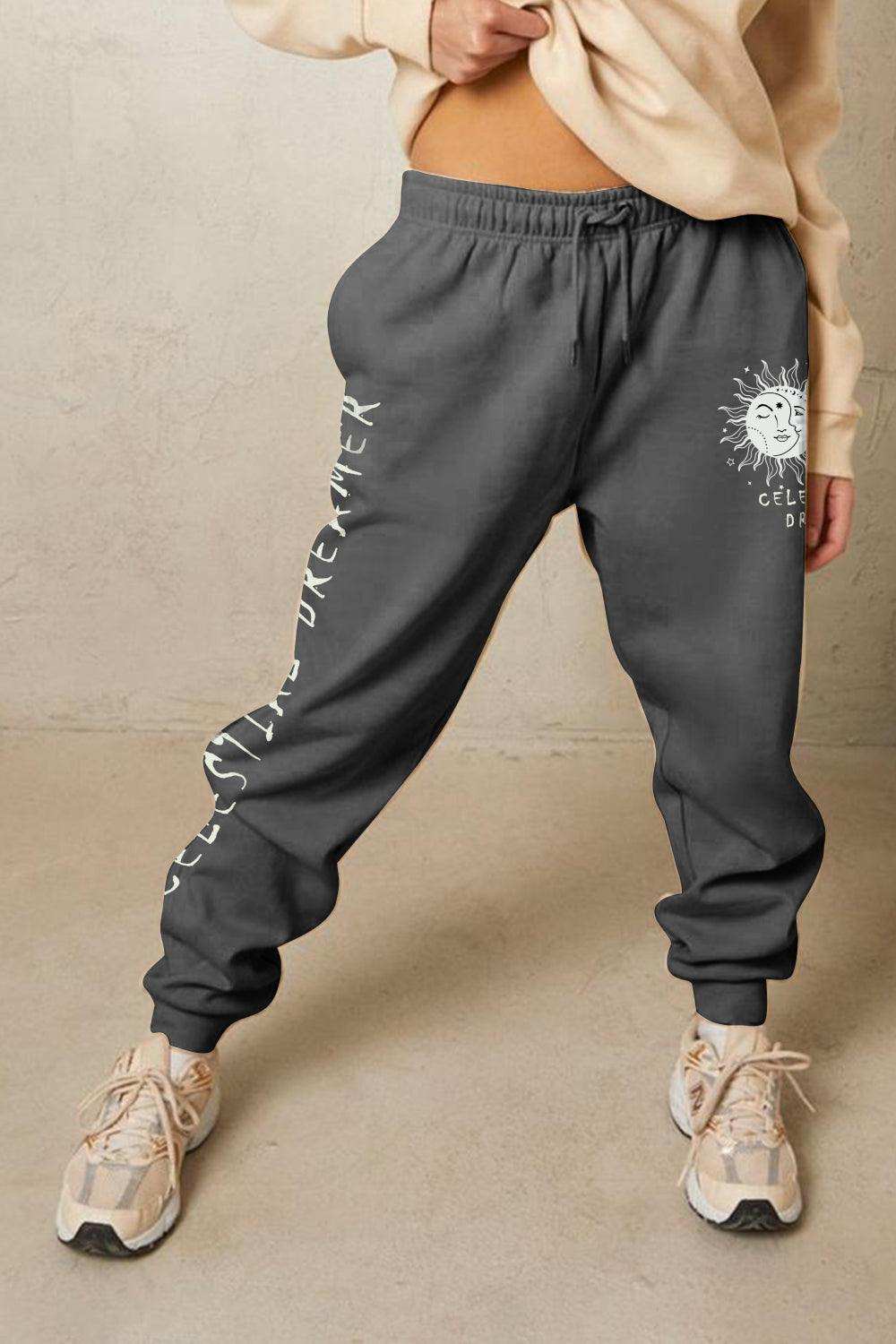 Simply Love Full Size CELESTIAL DREAMER Graphic Sweatpants - Trendsi - Flyclothing LLC