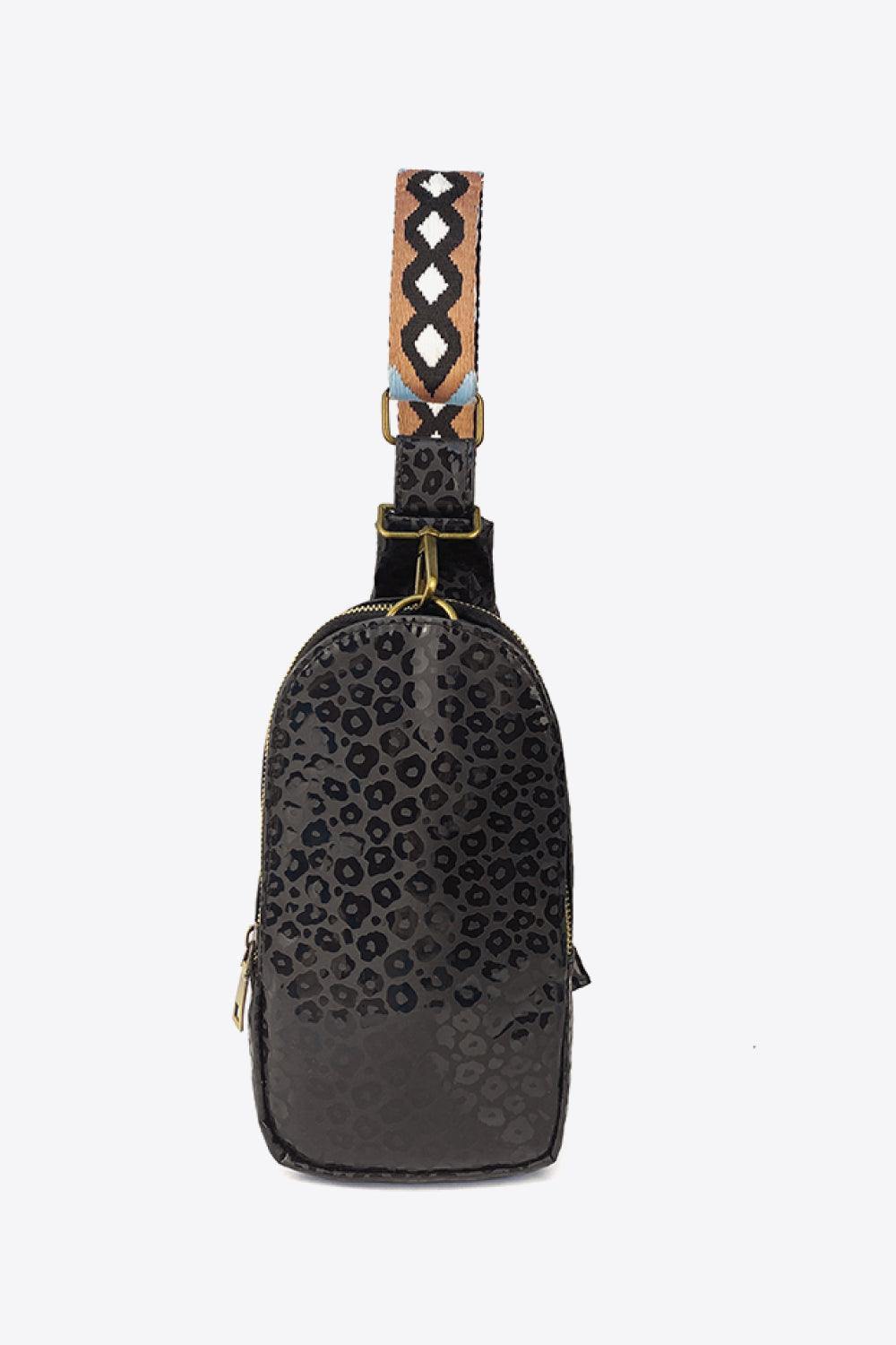 Printed PU Leather Sling Bag - Flyclothing LLC