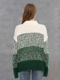Color Block Turtleneck Sweater - Trendsi - Flyclothing LLC