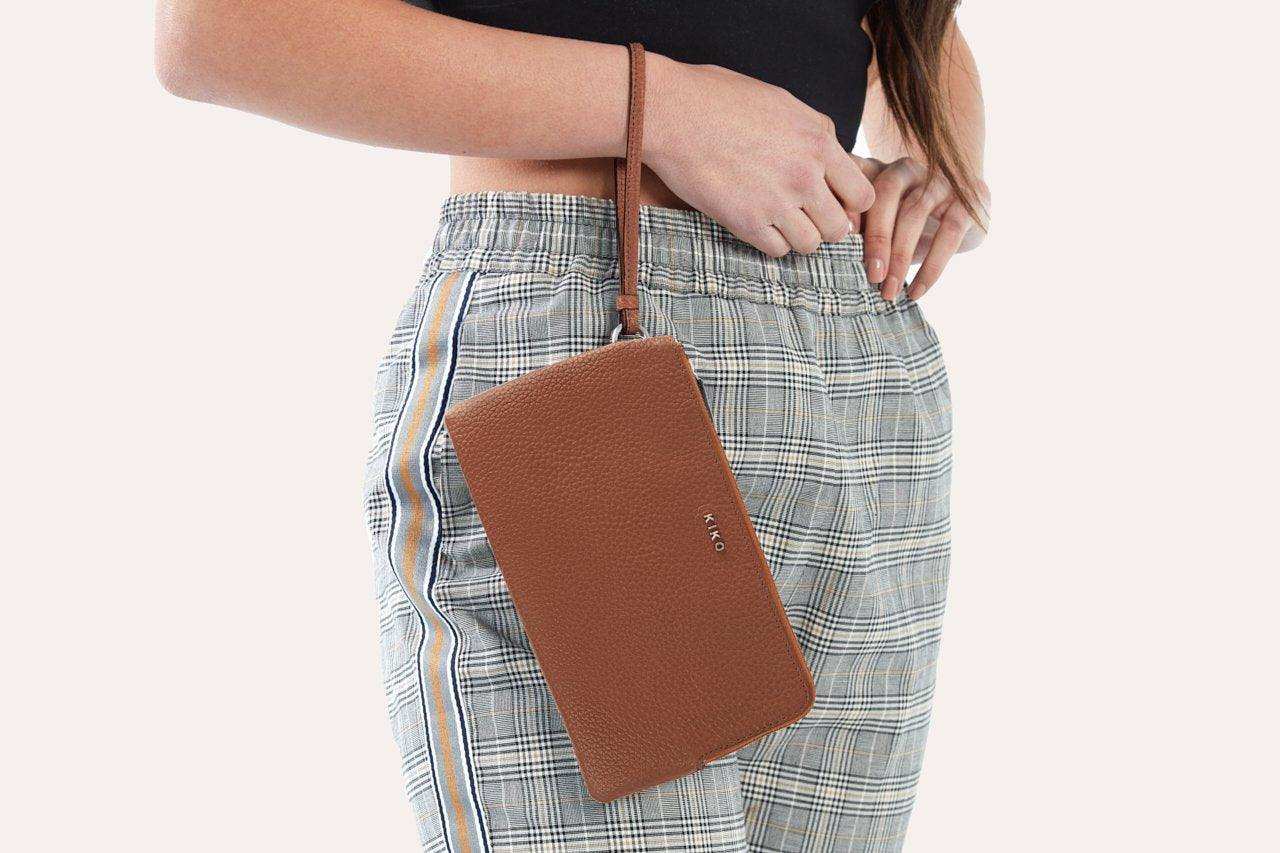 Kiko Leather Large Wristlet - Kiko - Flyclothing LLC