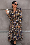 Floral Flounce Sleeve Tiered Dress - Trendsi