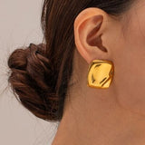 Stainless Steel Square Stud Earrings - Trendsi