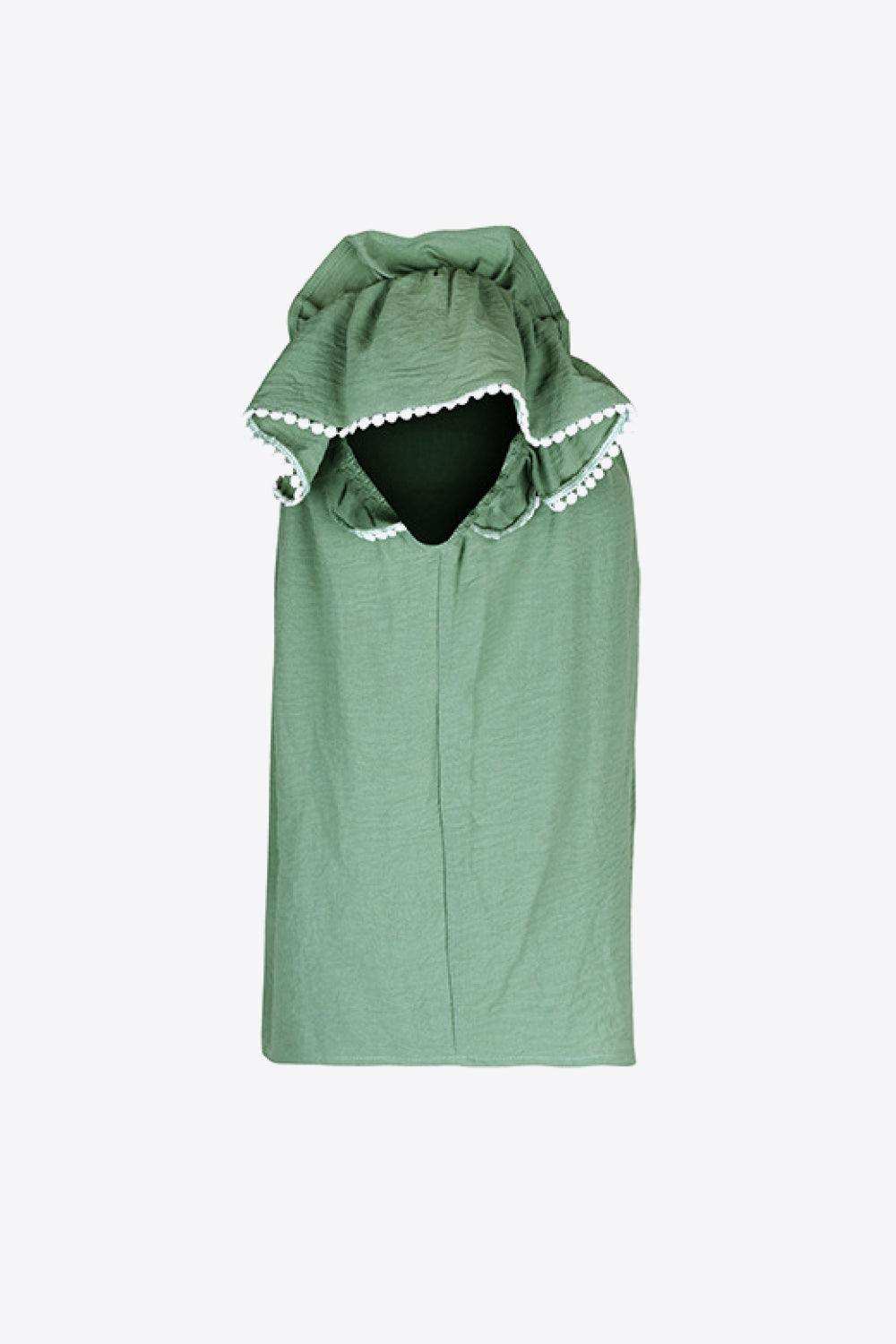 Pleated Detail Flutter Sleeve Blouse - Trendsi - Flyclothing LLC
