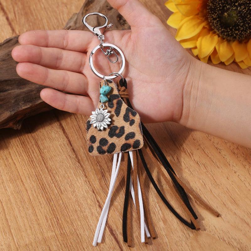 Turquoise Fringe Detail Key Chain - Flyclothing LLC
