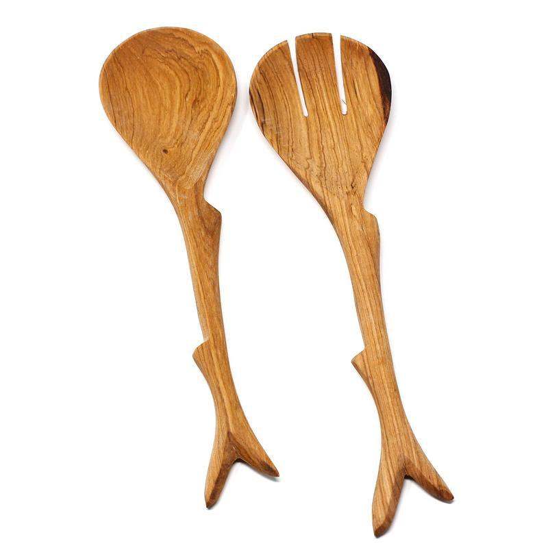 10 Inch Twig Salad Servers - Jedando Handicrafts - Flyclothing LLC