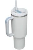 Stainless Steel Tumbler with Upgraded Handle and Straw - Trendsi