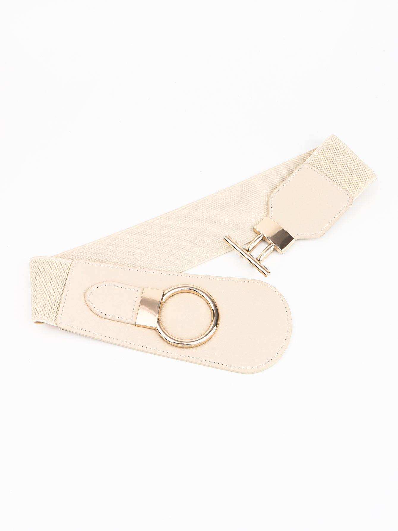 PU Elastic Wide Belt with Alloy Buckle - Trendsi - Flyclothing LLC