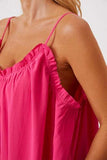 Full Size Ruffle Trim Tie Back Cami Jumpsuit with Pockets - Trendsi - Flyclothing LLC